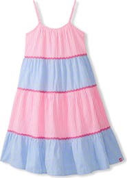 Hatley Kids' Colorblock Seersucker Dress