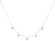 The Lovery Fine Jewelry Diamond Clover Dangle Necklace