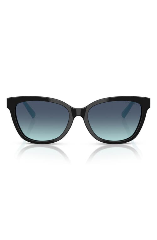 Tiffany & Co . Woman Sunglasses Tf4237b In Black/azure Gradient Blue