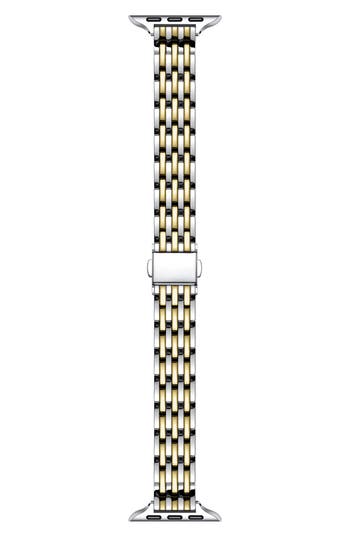 The Posh Tech Eleanor Stainless Steel Apple Watch® Watchband In Gold/silver