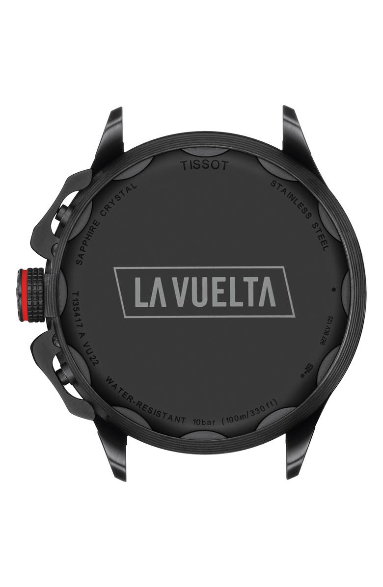 Tissot T-Race Cycling Vuelta Leather Strap Watch, 45mm, Alternate, color,