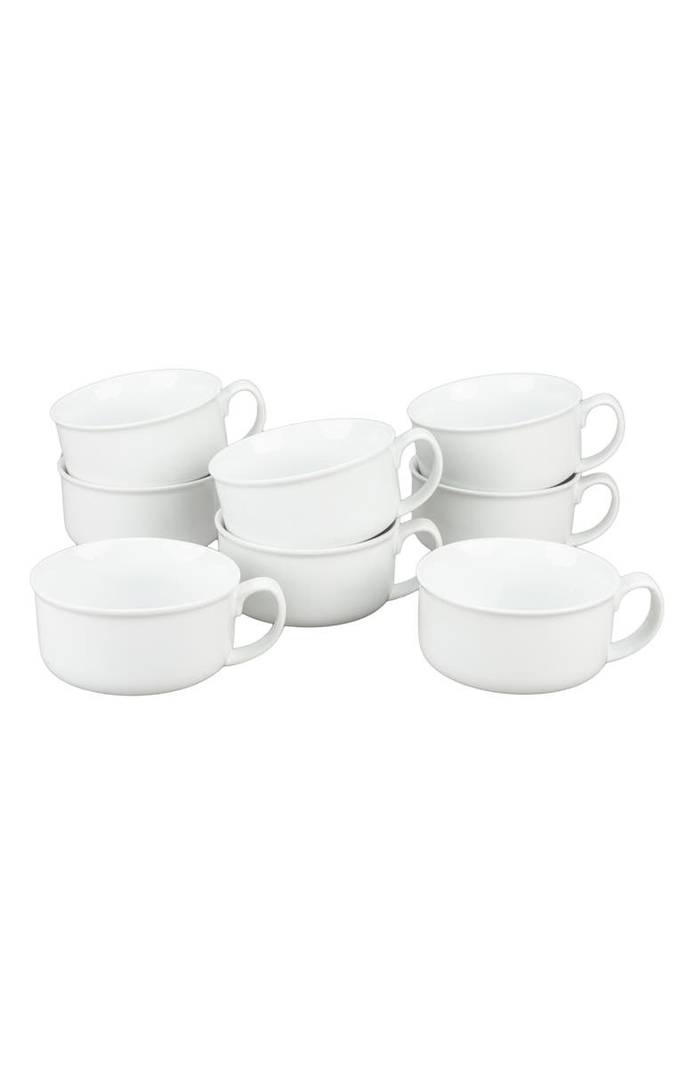 BIA Cordon Bleu Set of 8 Soup Bowls with Handles, Main, color, White