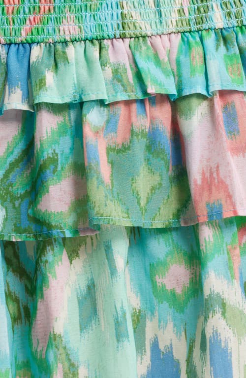 Love The Label Vera Mini Skirt In Symphonic Ikat Bermuda