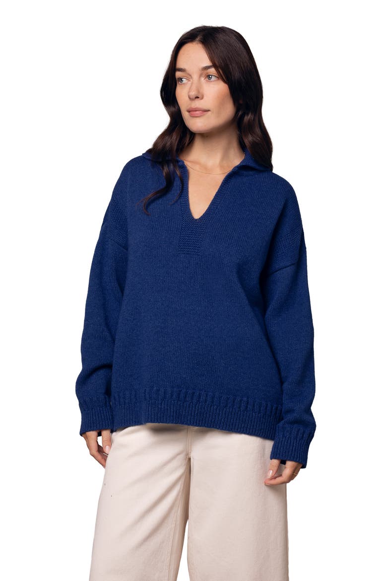Smock Sweater, Main, color, Blue Ink