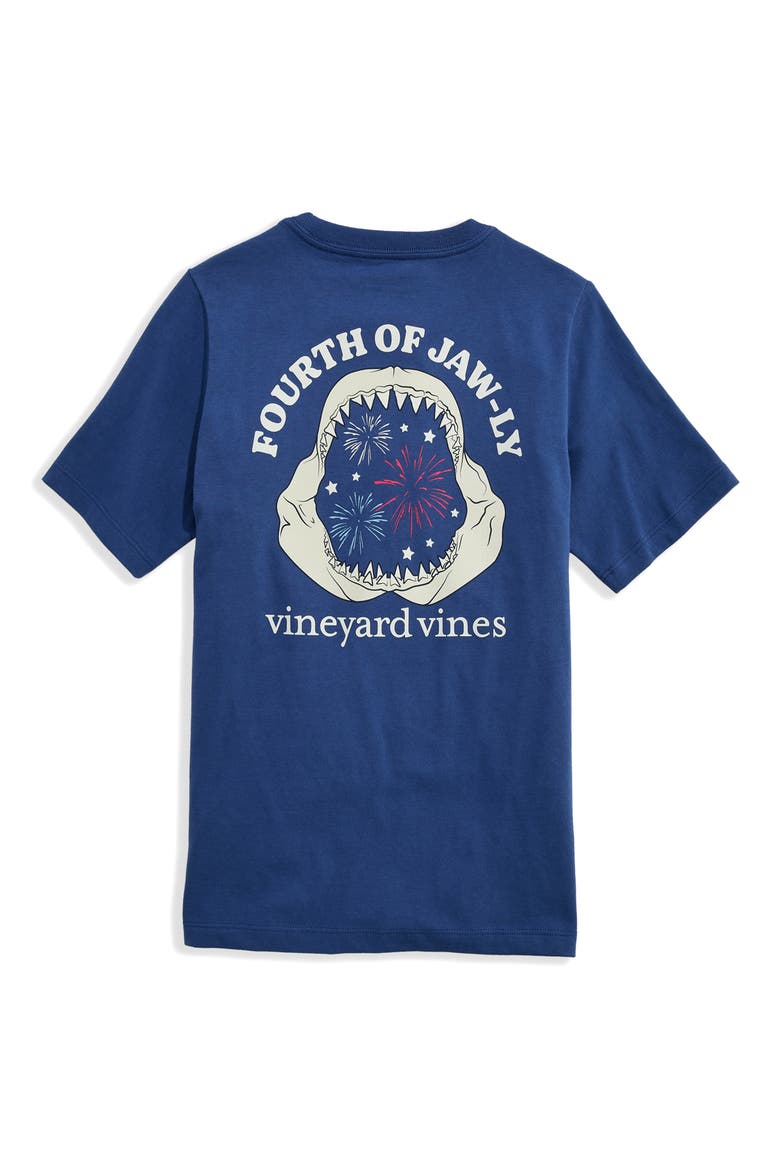 Kids' Fourth of Jaw-ly Pocket Graphic T-Shirt, Alternate, color, MOONSHINE