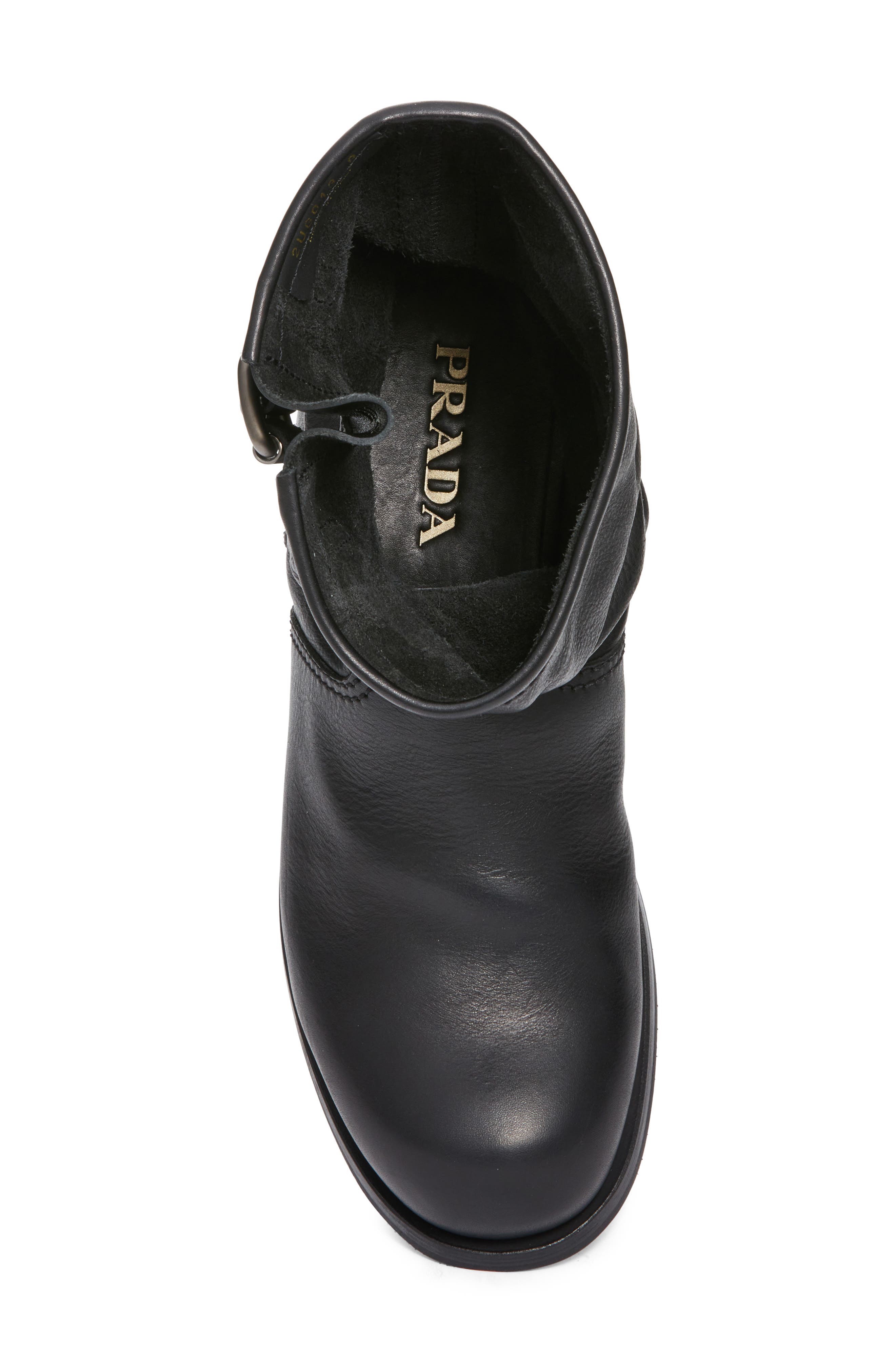 Prada Stivali Engineer Boot, Alternate, color, Nero