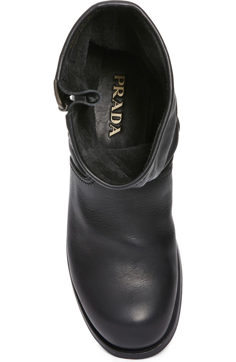 Prada Stivali Engineer Boot, Alternate, color, Nero