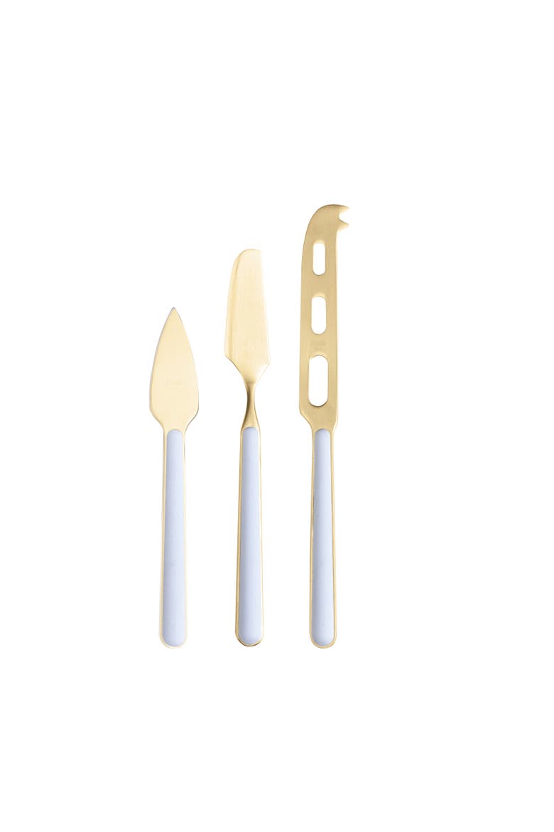 Fantasia Ice Gold Cheese Knives - 3 Pieces, Alternate, color, Light Blue