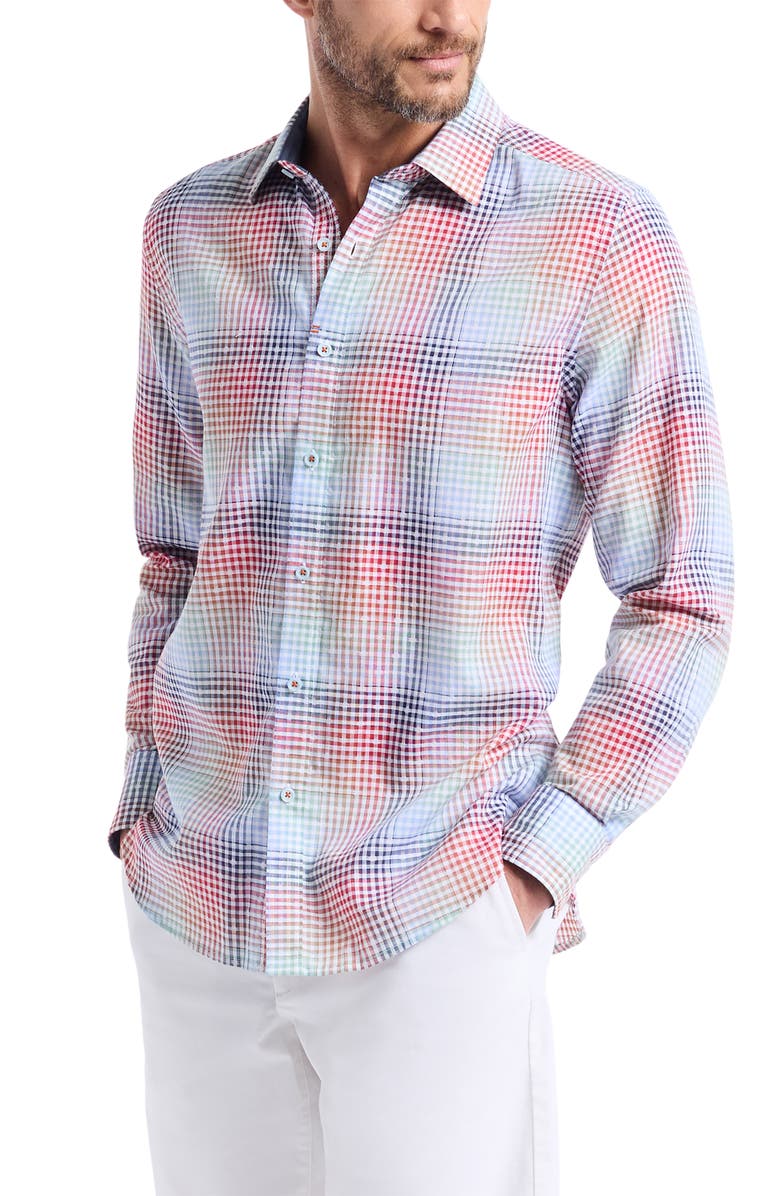Robert Graham Ligett Cotton Button-Up Shirt, Alternate, color, 