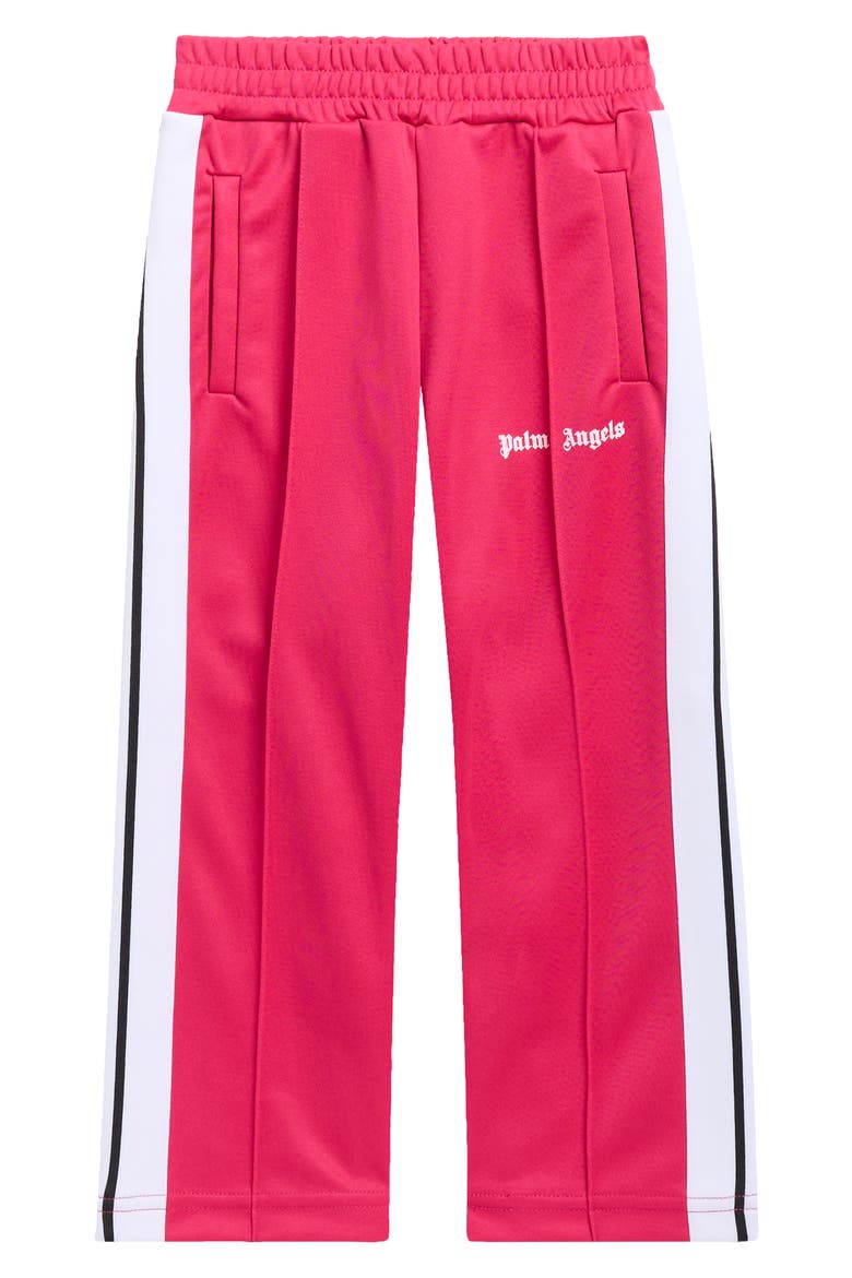Kids' Logo Track Pants, Main, color, FUCHSIA WHITE