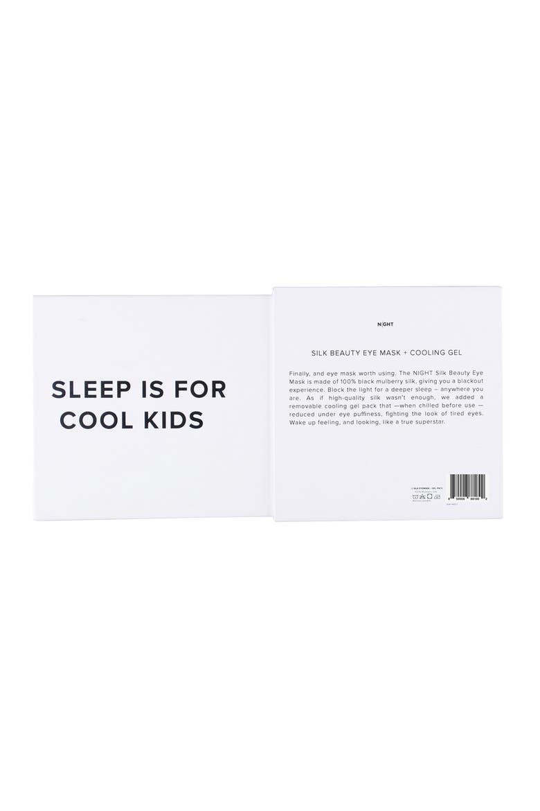 Trisilk™ Eye Mask with Cooling Gel, Alternate, color, MIDNIGHT BLACK
