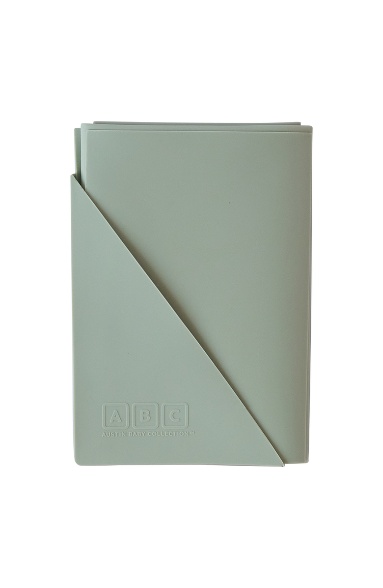 Austin Baby Co Silicone Mini Bento Box and Foldable Placemat, Alternate, color, Veggie Robin's Egg Blue