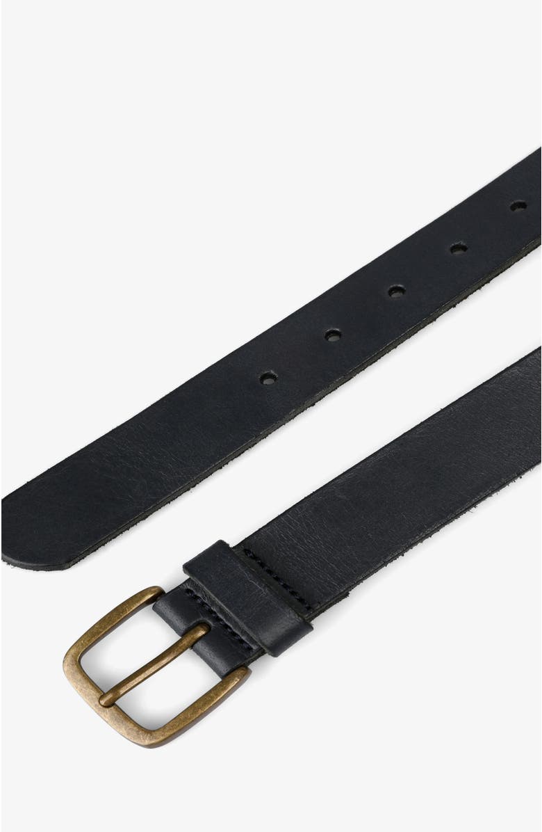 Scalpers Skull Leather Belt, Alternate, color, Navy
