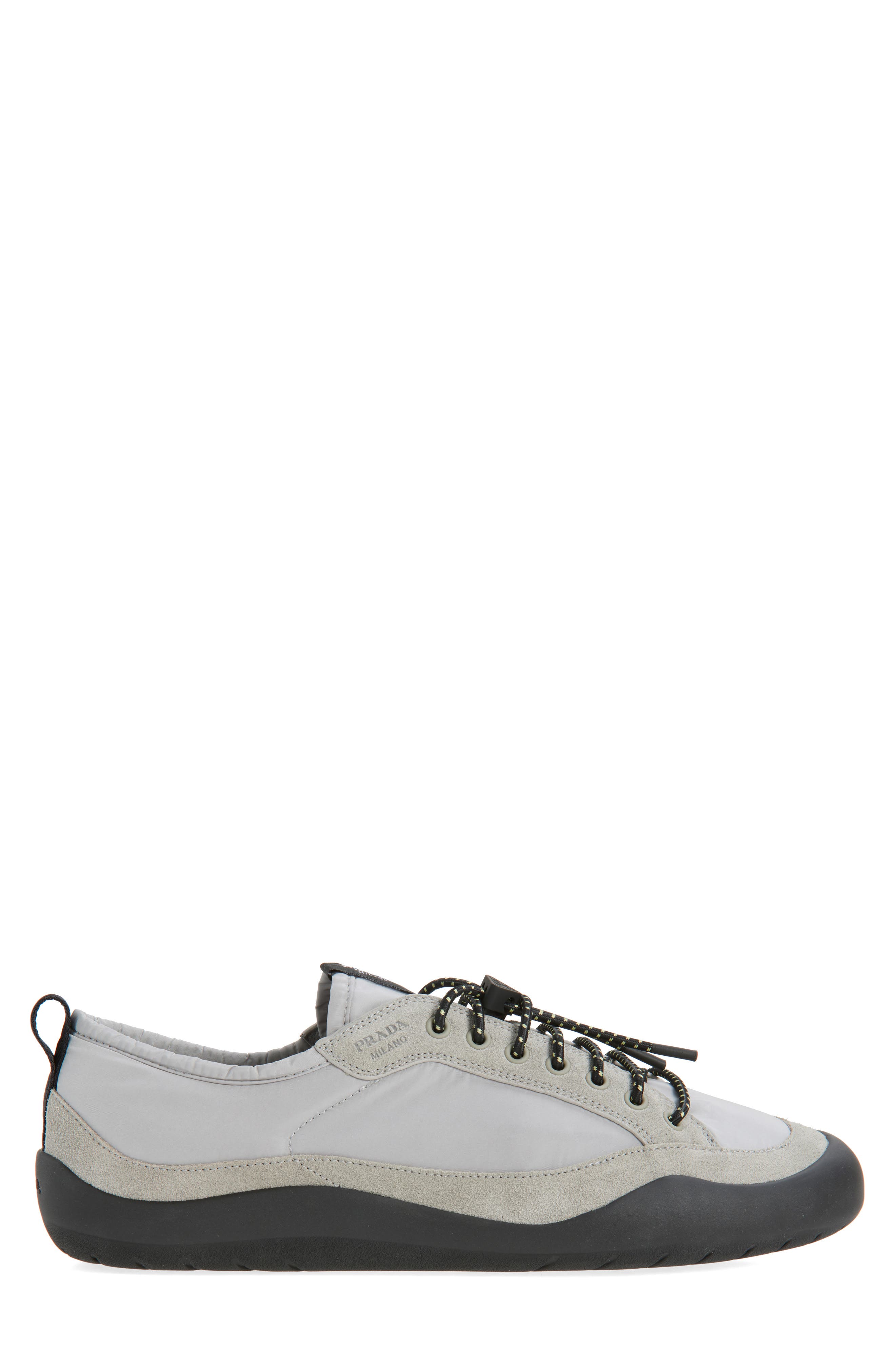 Prada Spitroc Mixed Media Low Top Sneaker, Alternate, color, Nube