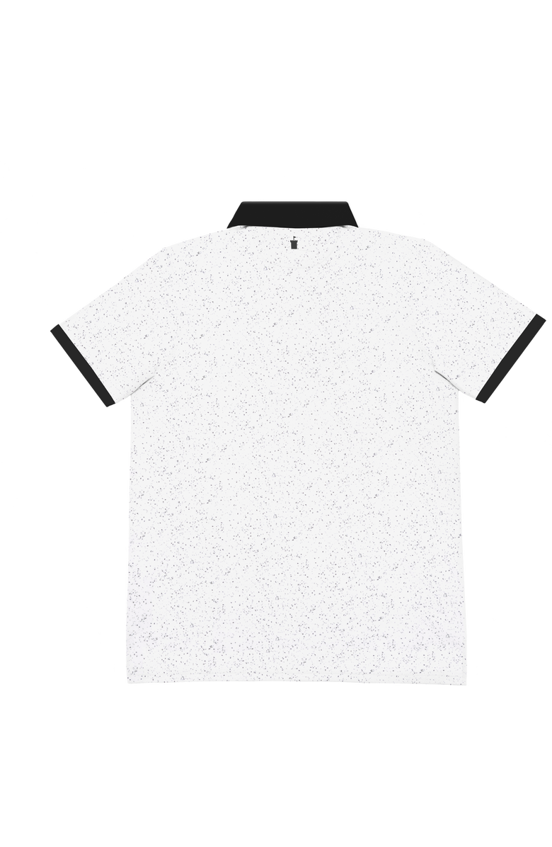 Castle Golf Contrast Trim Performance Polo Shirt, Alternate, color, White/Black