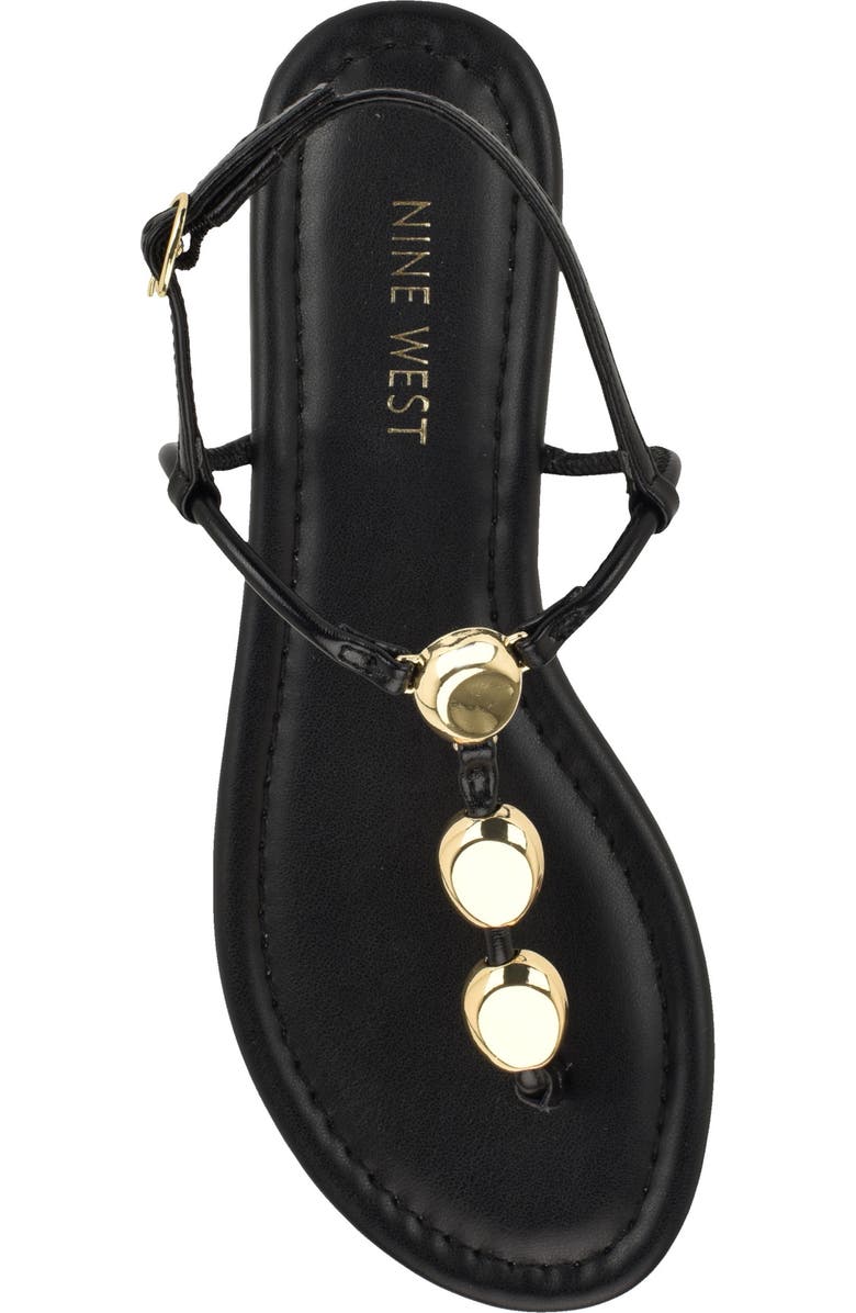 Nine West <p>Bello Slingback Thong Sandal (Women)</p>, Alternate, color, Black