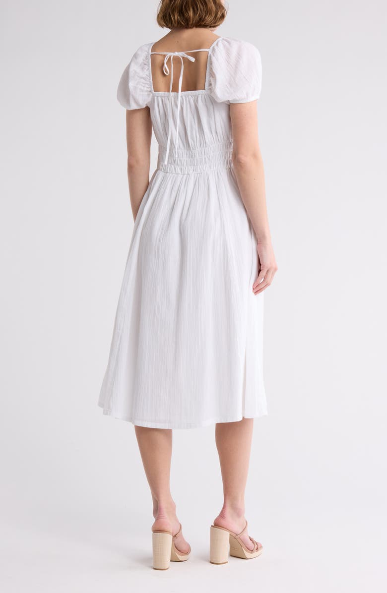 Melrose and Market Puff Sleeve Midi Dress, Alternate, color, 