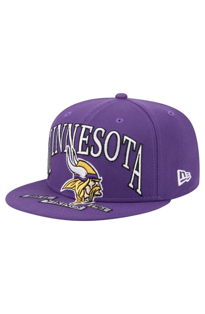 New Era Men's New Era Purple Minnesota Vikings Oversized 59FIFTY Fitted Hat, Alternate, color, Purple