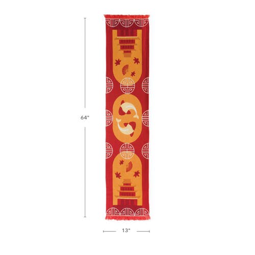 Kaplan Early Learning Company Chinese Decorative Runner In Red