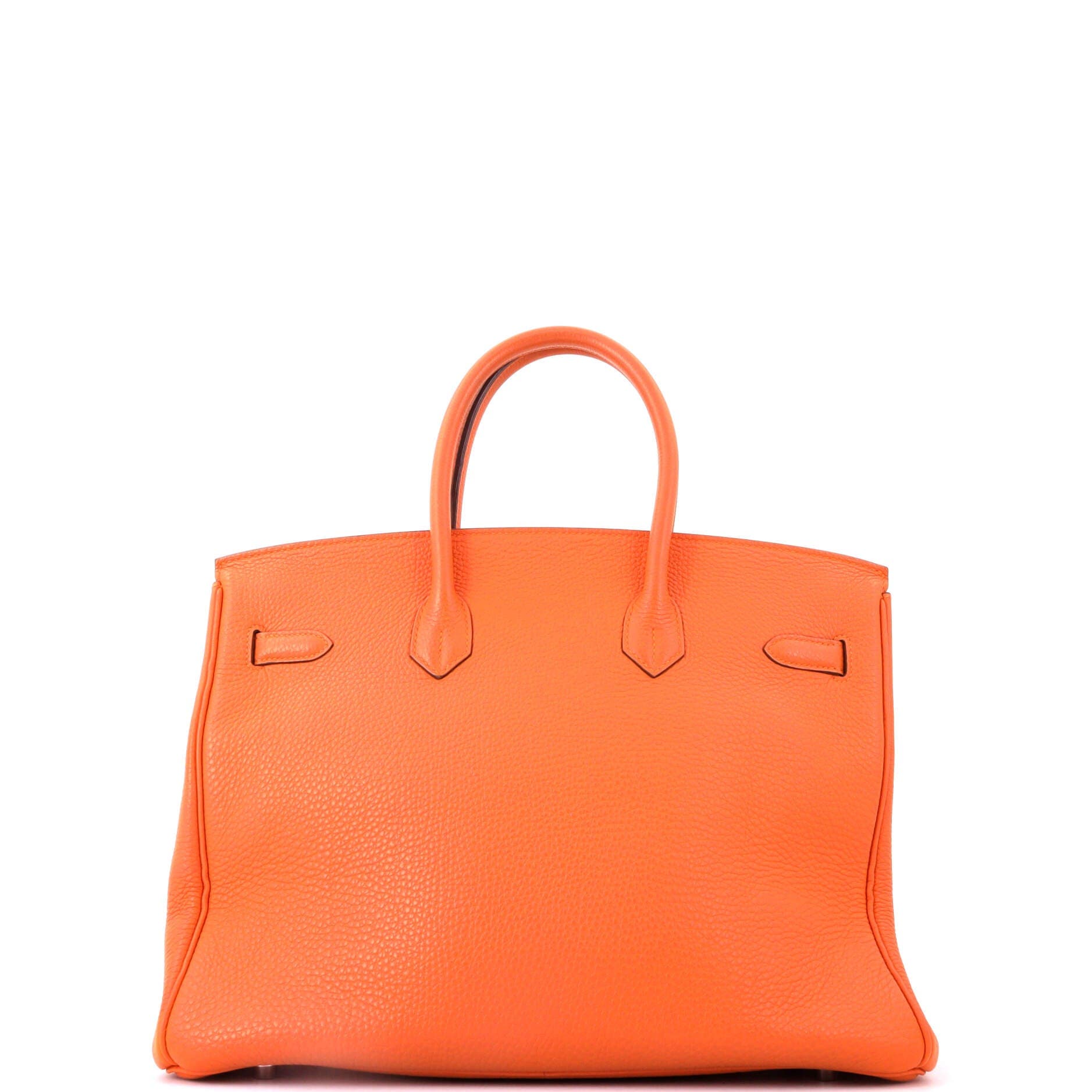 Birkin Handbag Orange Togo with Palladium Hardware 35, Alternate, color, Orange