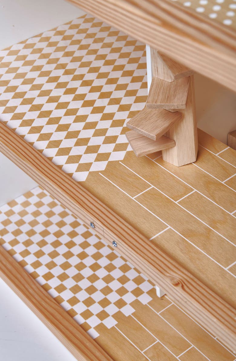 Tender Leaf Toys Dovetail Wooden Dollhouse, Alternate, color, White