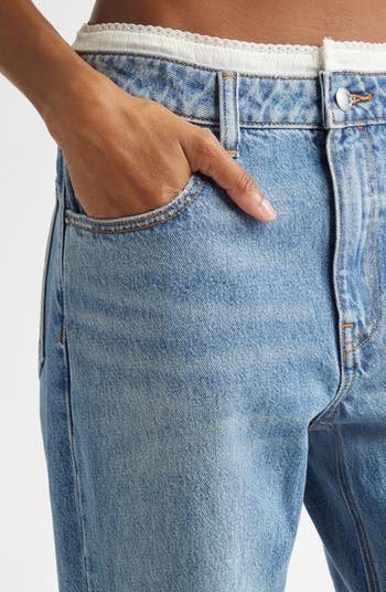 Alexander Wang Prestyle Pointelle Waistband Jeans | Nordstrom