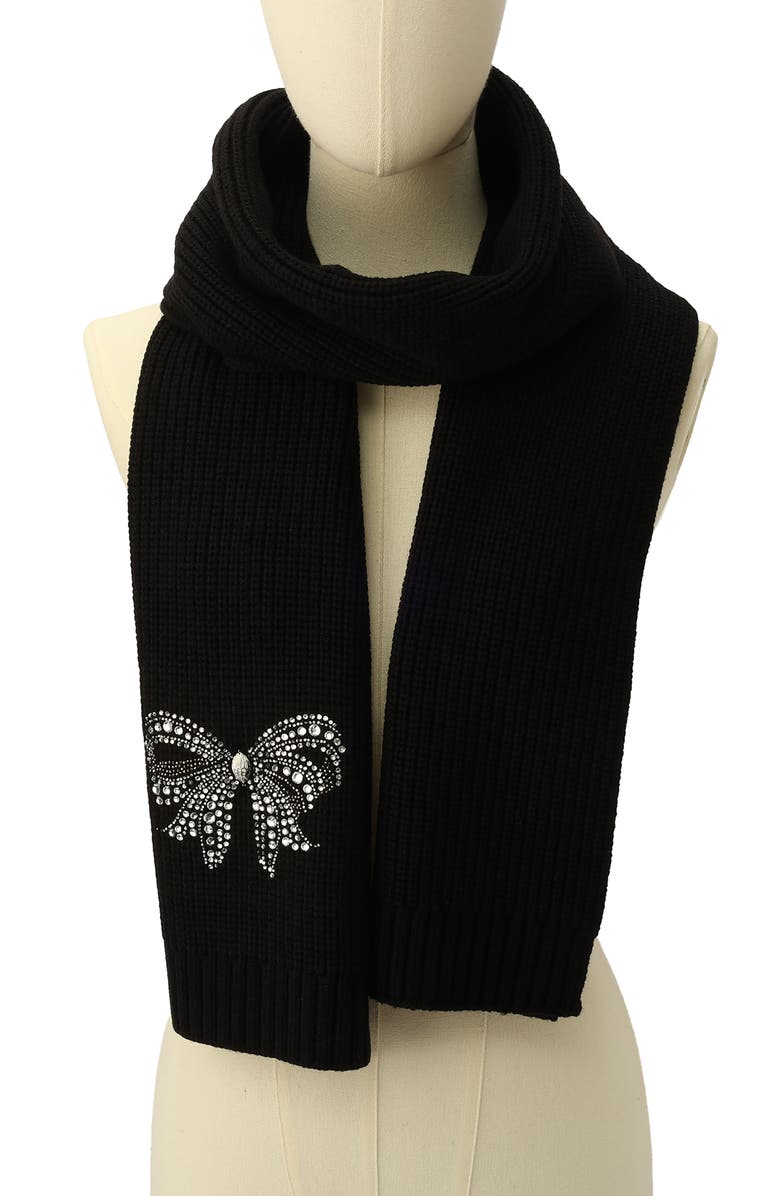 Kurt Geiger London Crystal Bow Scarf, Alternate, color, 