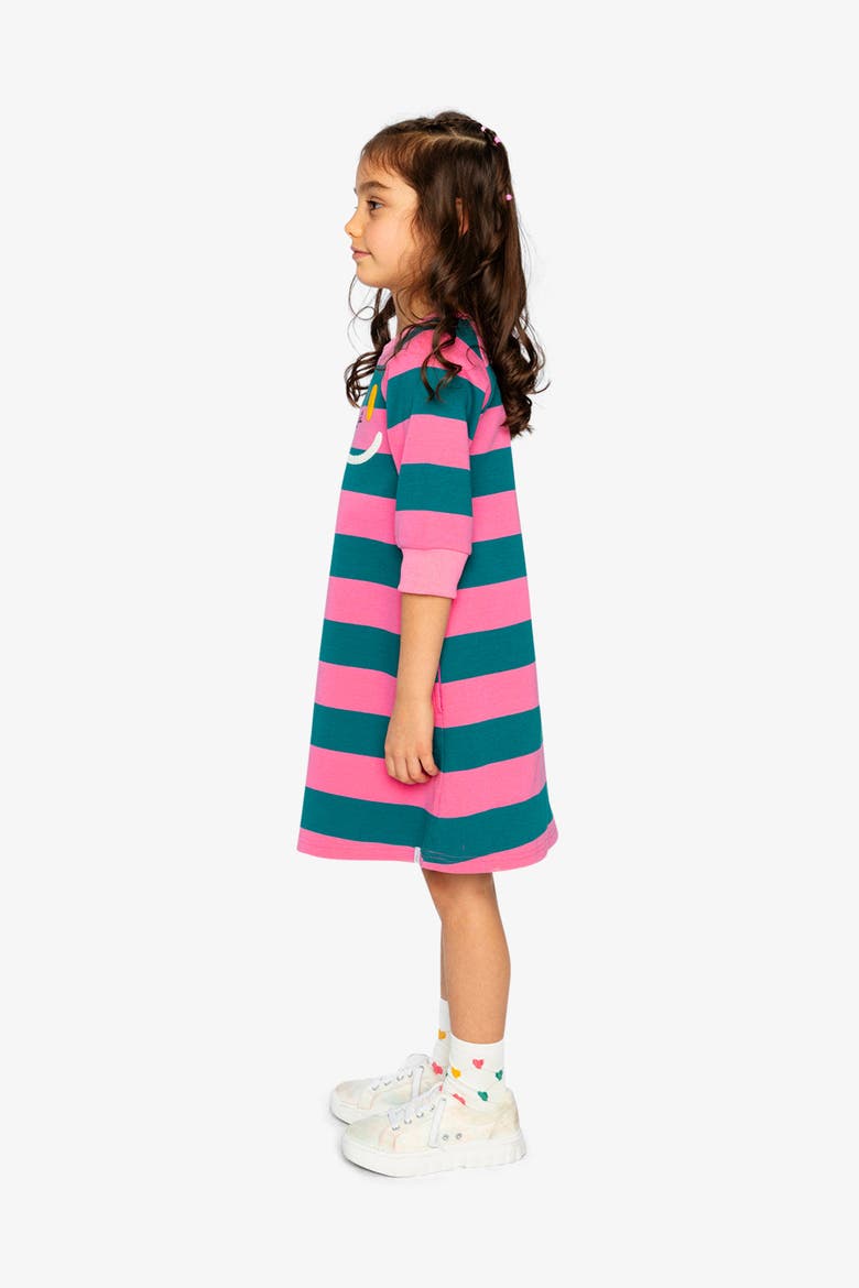 Relaxed Knit Engineer Stripe Dress, Alternate, color, Pink and Green Stripes