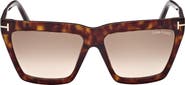 TOM FORD Eden 56mm Gradient Geometric Sunglasses