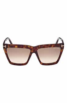 Eden 56mm Gradient Geometric Sunglasses