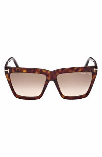 Eden 56mm Gradient Geometric Sunglasses