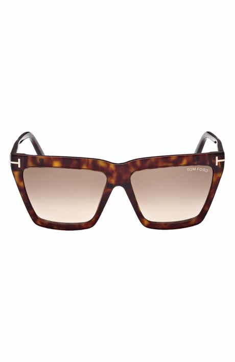 Eden 56mm Gradient Geometric Sunglasses
