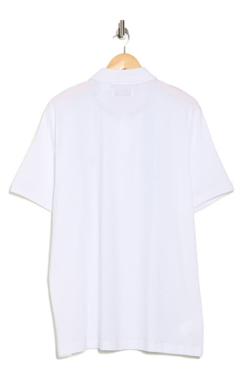Original Penguin Vertical Stripe Cotton Jersey Polo In Bright White