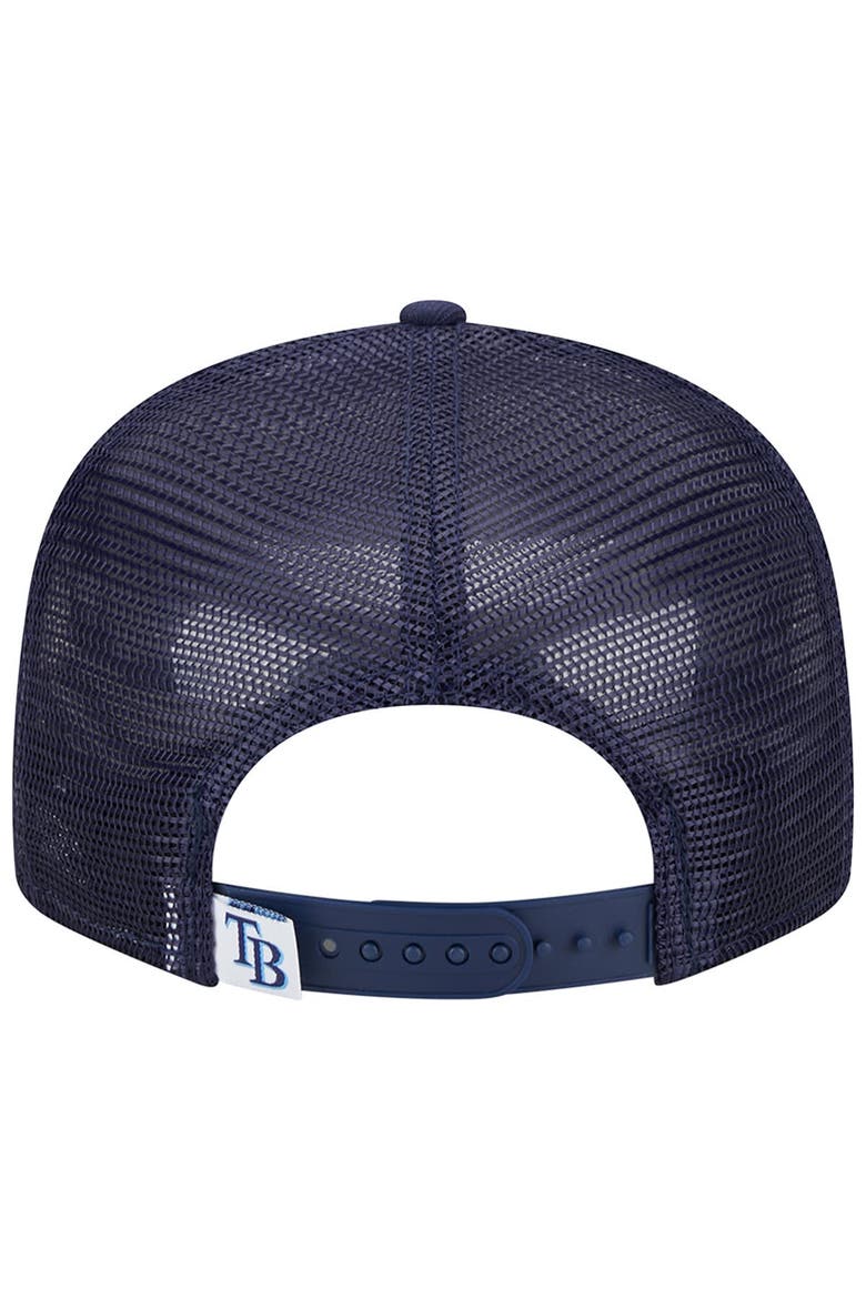 Men's New Era Navy Tampa Bay Rays Team Color Trucker 9FIFTY Snapback Hat, Alternate, color, Navy
