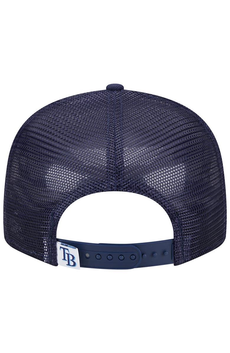 New Era Men's New Era Navy Tampa Bay Rays Team Color Trucker 9FIFTY Snapback Hat, Alternate, color, 
