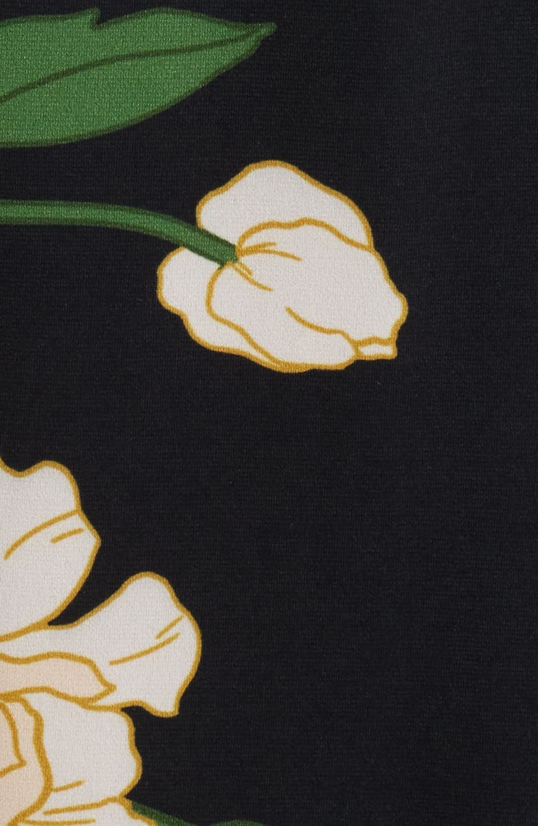 Vince Camuto Floral Twist Front Wide Leg Jumpsuit, Alternate, color, Black Multi