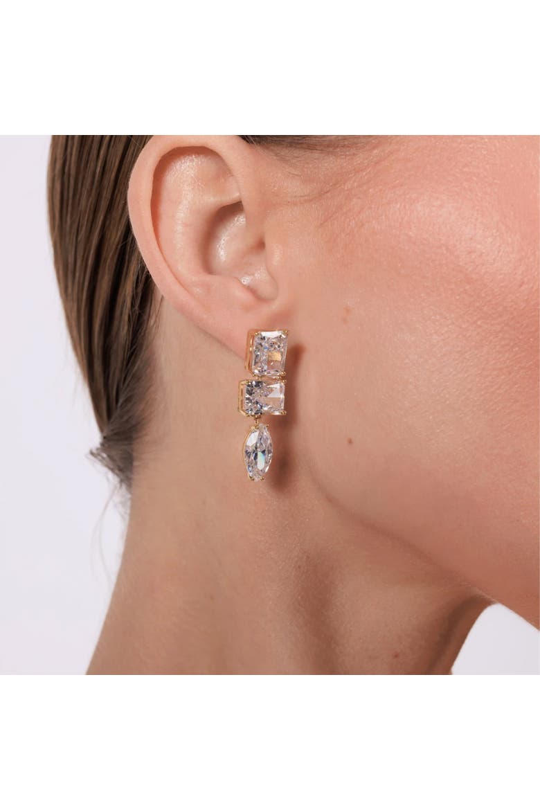 Pedro Earrings, Alternate, color, White/Gold
