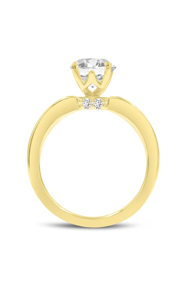 LuvMyJewelry Livia 14K Yellow Gold Oval Lab Grown Diamond Hidden Halo Engagement Ring - 2.25 Ct, Alternate, color, 14K Yellow Gold