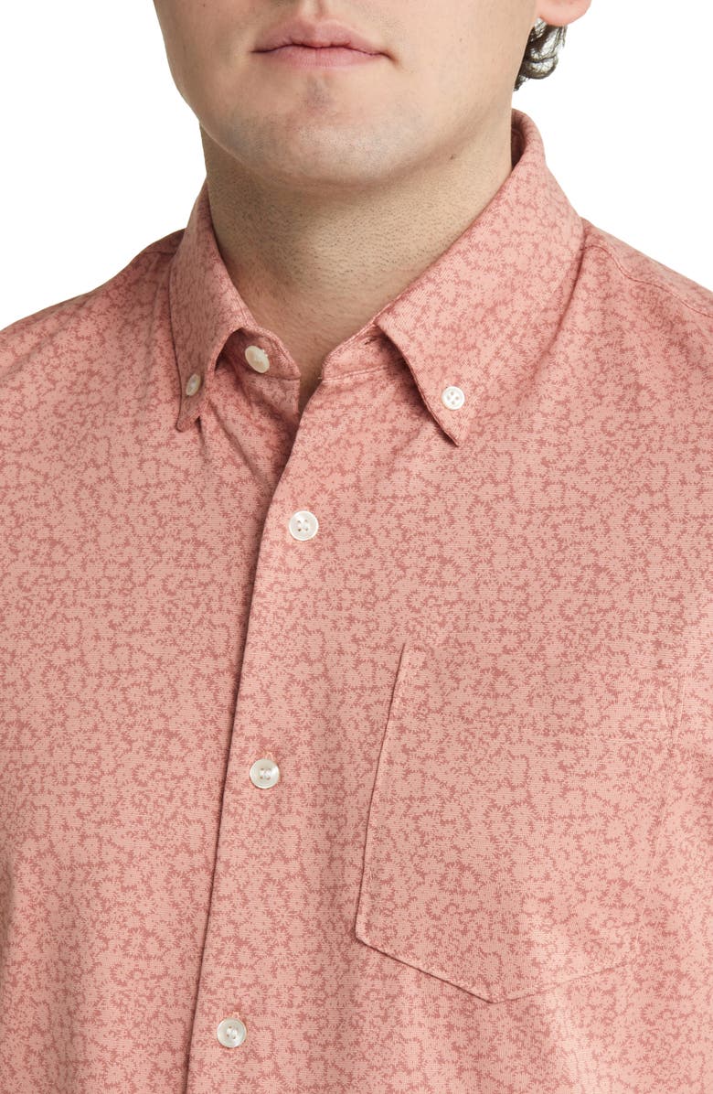 Nordstrom Tech-Smart Trim Fit Floral Short Sleeve Button-Down Shirt, Alternate, color, 