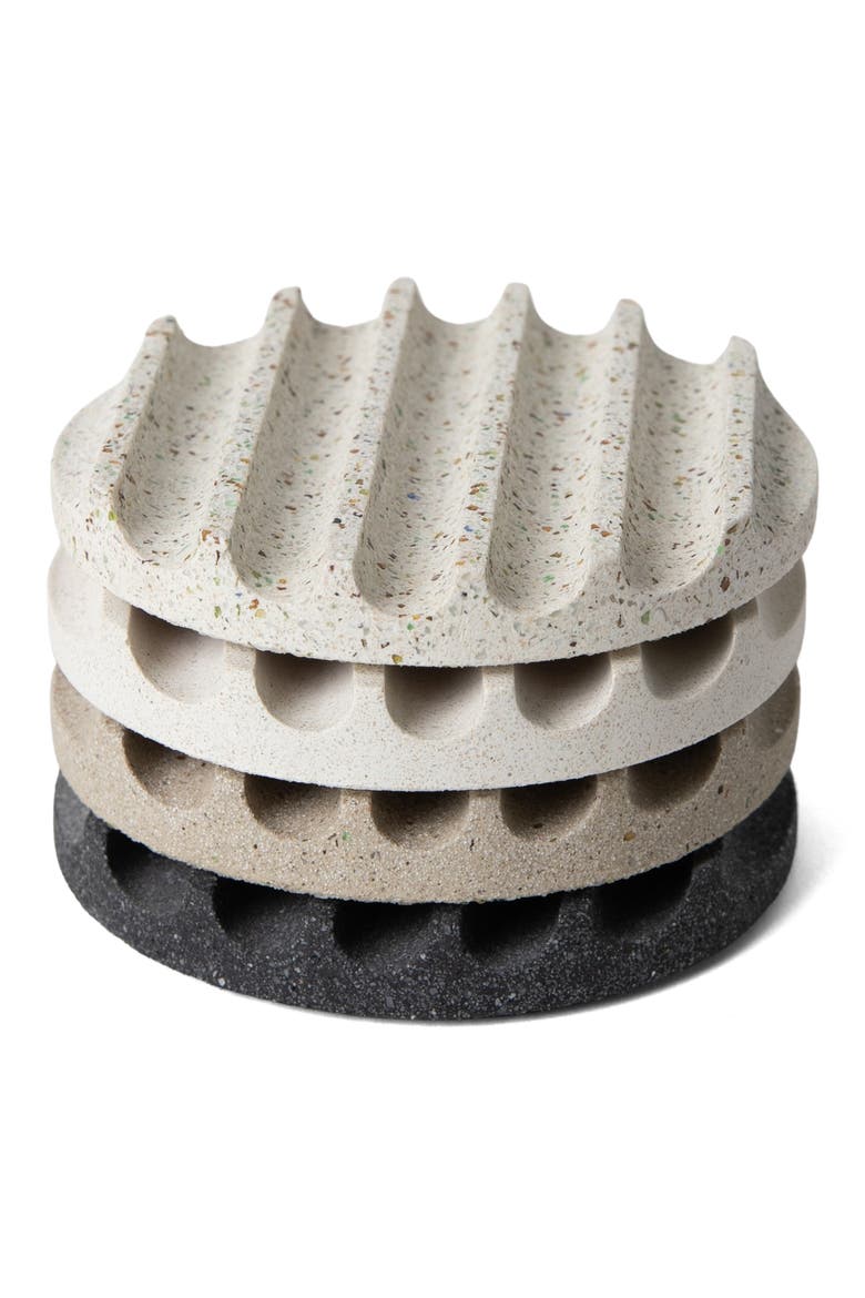 Set of 4 Terrazzo Coasters, Main, color, GREY SCALE TERRAZZO