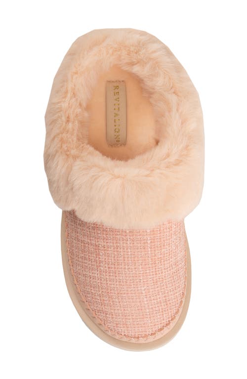 Revitalign Aspen Nordic Orthotic Faux Fur Lined Slippers In Pink