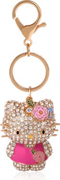 Hello Kitty Sanrio Hello Kitty Pink Crystal Flower Bling Keychain Bag Charm