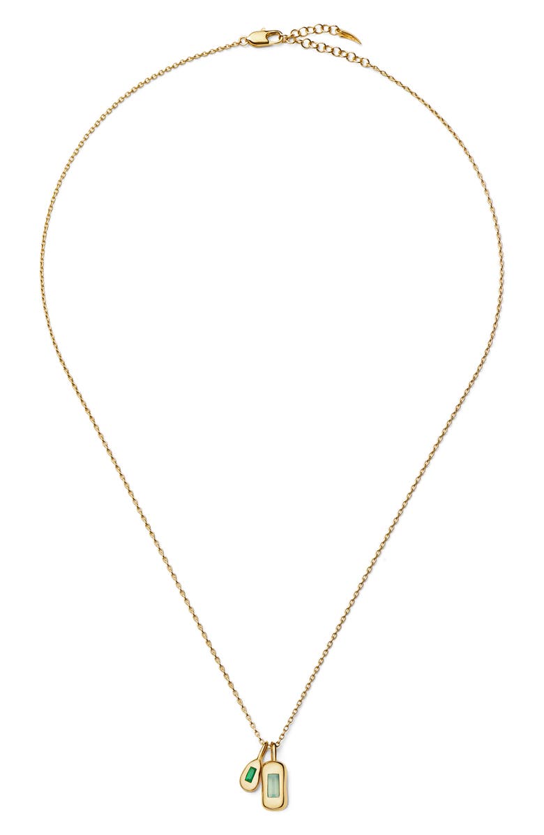 Missoma Molten Stone Bean Pendant Necklace, Alternate, color, Gold