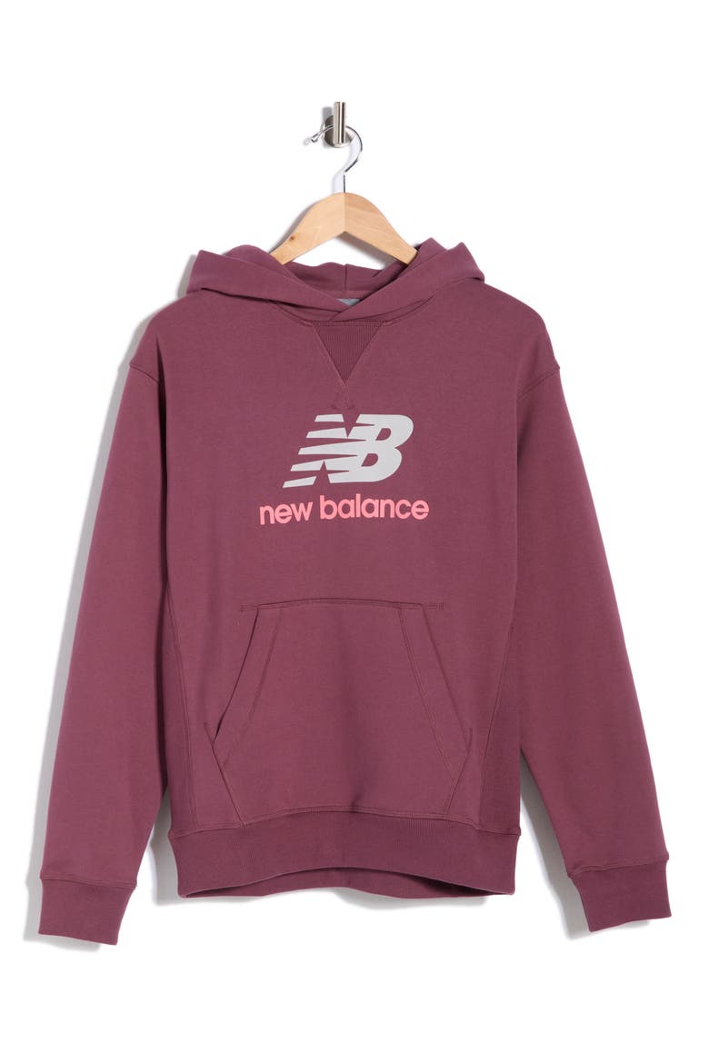 Athletics French Terry Pullover Hoodie, Main, color, FADED PLUM