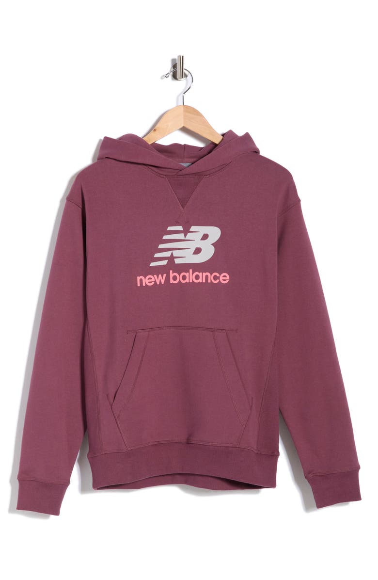New Balance Athletics French Terry Pullover Hoodie, Main, color, Faded Plum