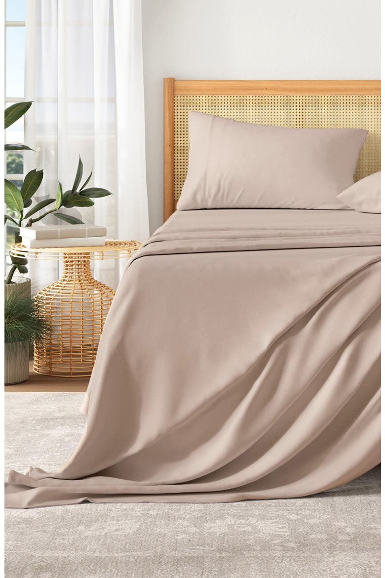Prewashed Microfiber Sheet Set, Alternate, color, DUSTY ROSE