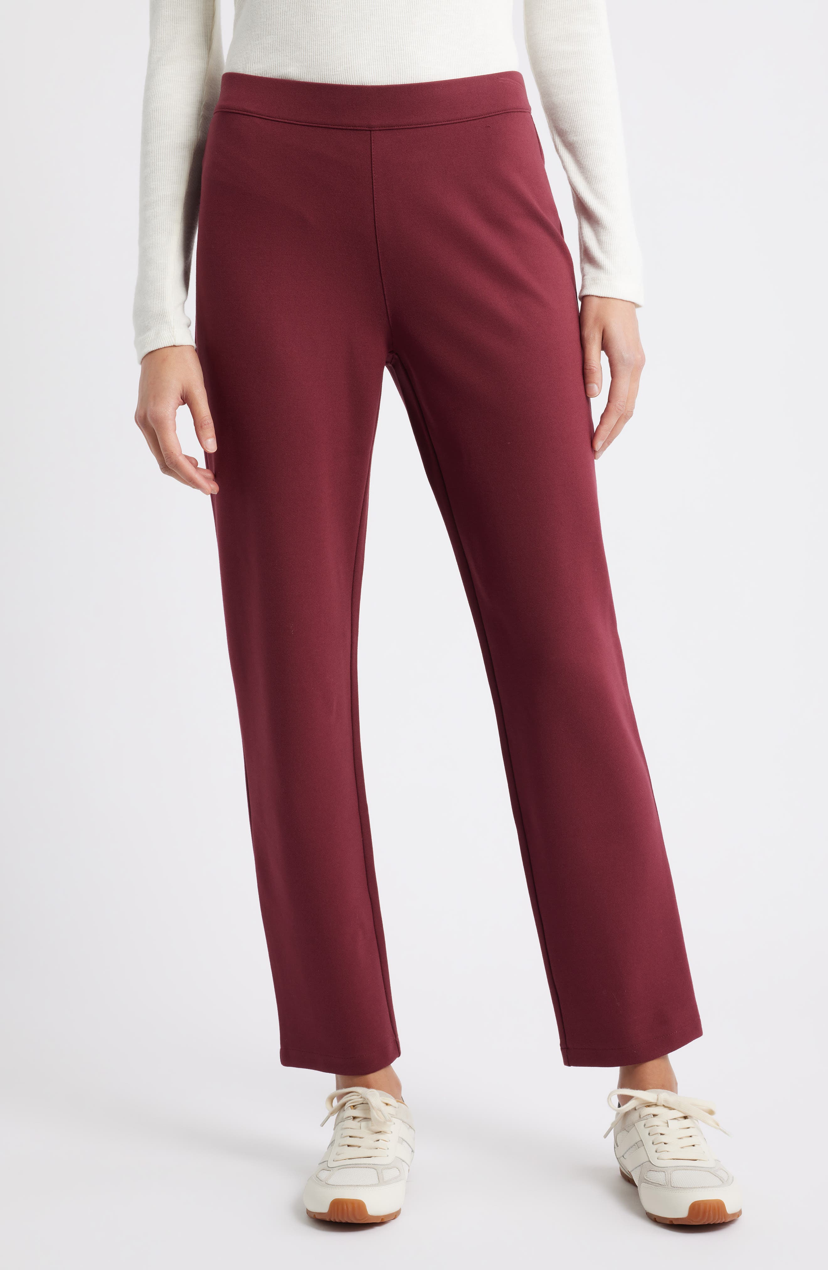 Caslon® Pull-On Stretch Ponte Skinny Ankle Pants