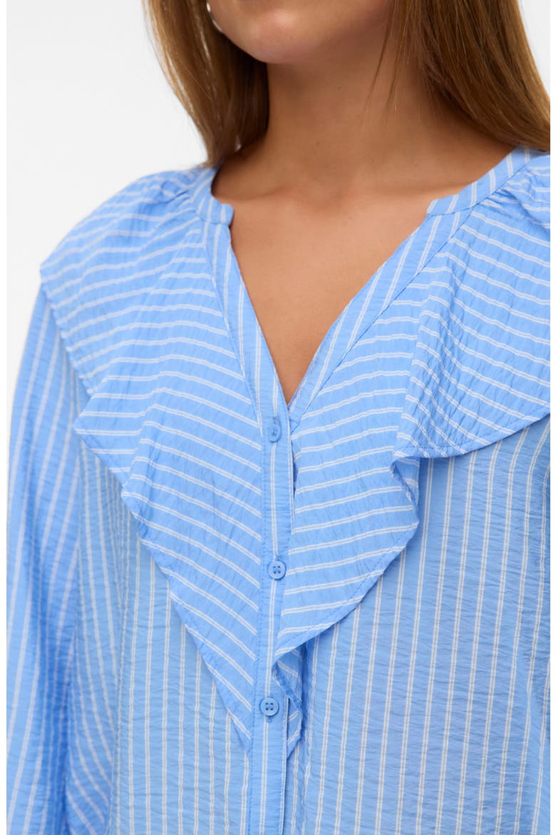 Kaja Frill Shirt, Alternate, color, VISTA BLUE STRIPES