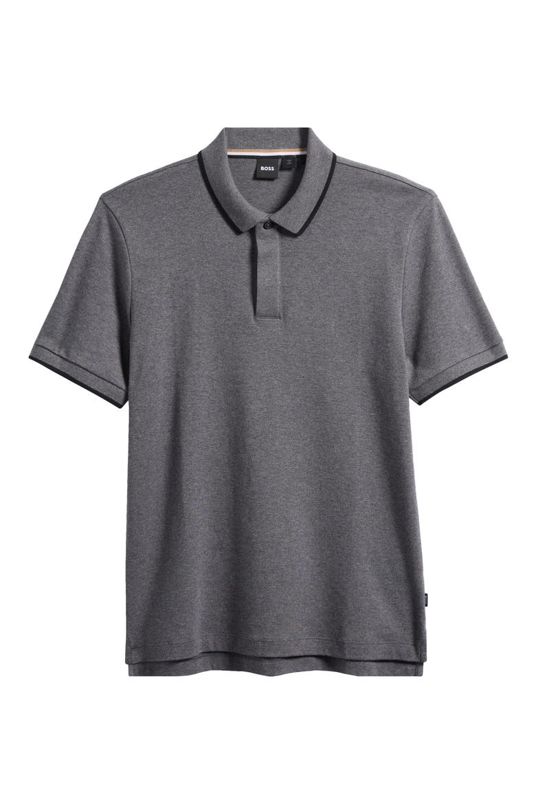 Parlay Tipped Cotton Polo, Alternate, color, MED GY