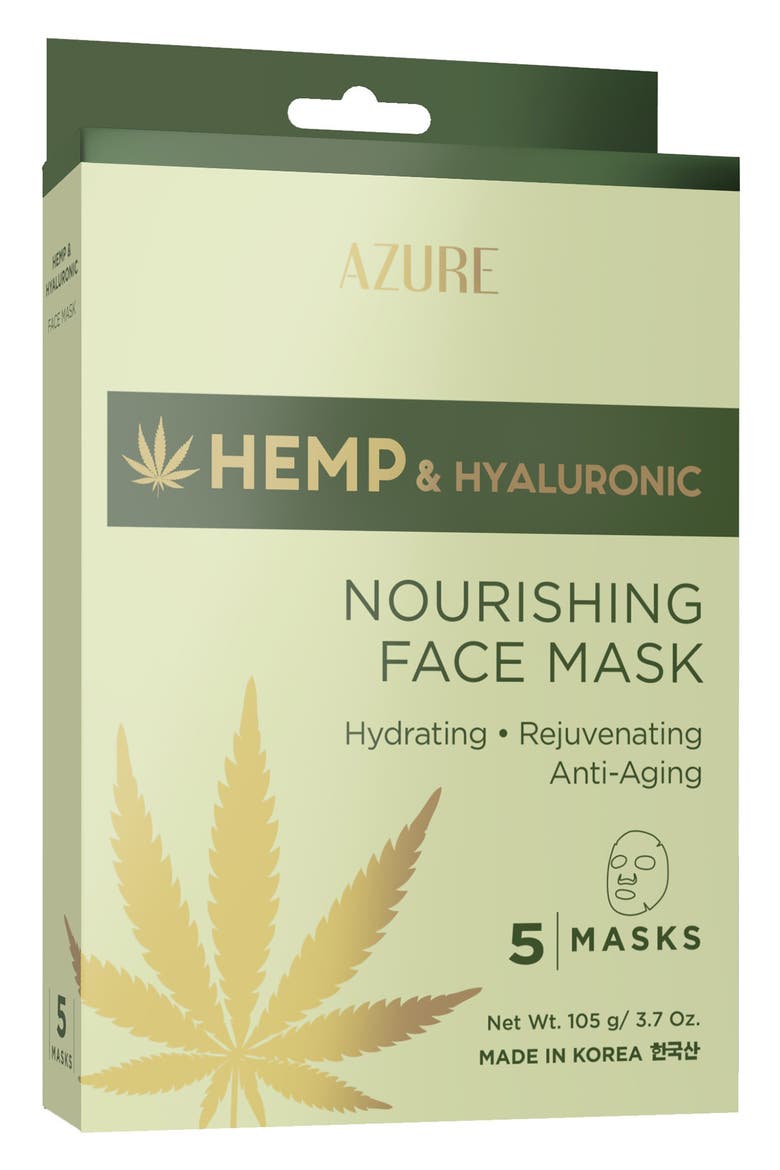 Hem and Hyaluronic Nourishing Face Mask - Pack of 5, Alternate, color, NO COLOR